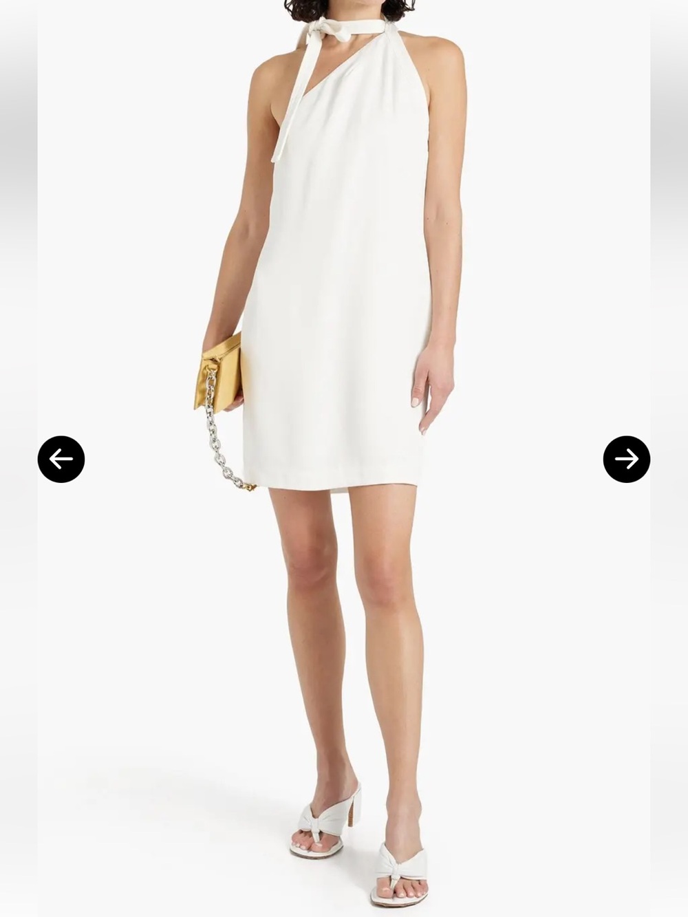 3.1 Phillip Lim The Crepe white one-shoulder necktie mini dress